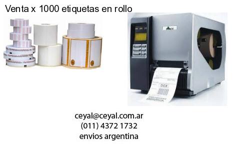 Venta x 1000 etiquetas en rollo