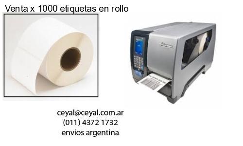 Venta x 1000 etiquetas en rollo