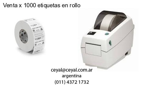 Venta x 1000 etiquetas en rollo