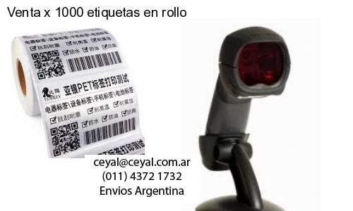 Venta x 1000 etiquetas en rollo