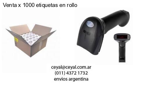 Venta x 1000 etiquetas en rollo