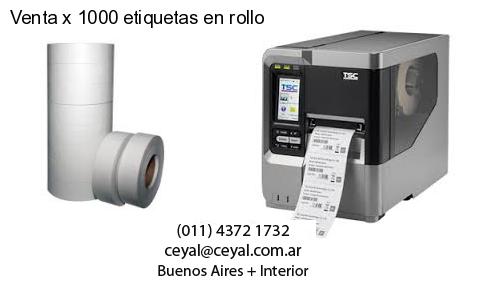 Venta x 1000 etiquetas en rollo