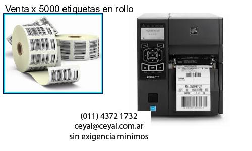 Venta x 5000 etiquetas en rollo