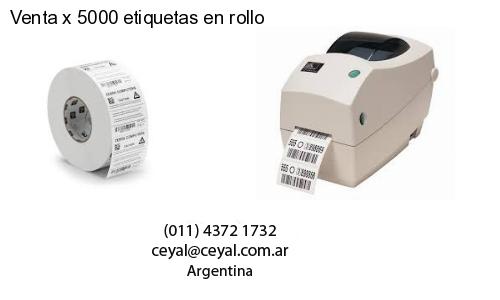 Venta x 5000 etiquetas en rollo