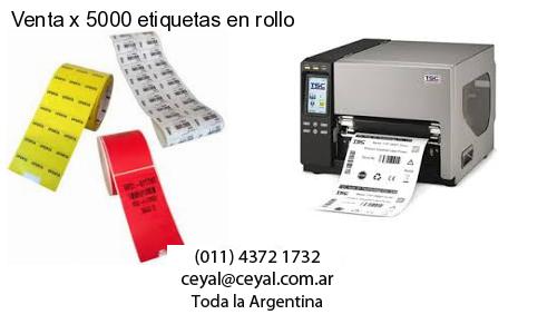 Venta x 5000 etiquetas en rollo