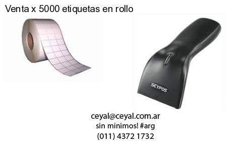 Venta x 5000 etiquetas en rollo