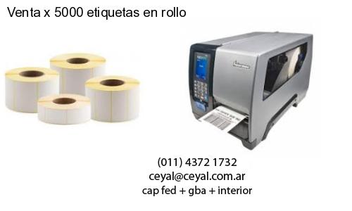 Venta x 5000 etiquetas en rollo