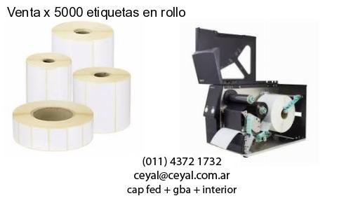 Venta x 5000 etiquetas en rollo