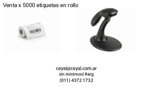 Venta x 5000 etiquetas en rollo