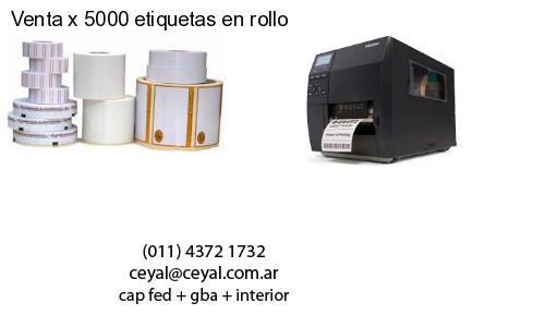 Venta x 5000 etiquetas en rollo