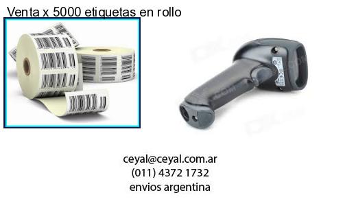 Venta x 5000 etiquetas en rollo