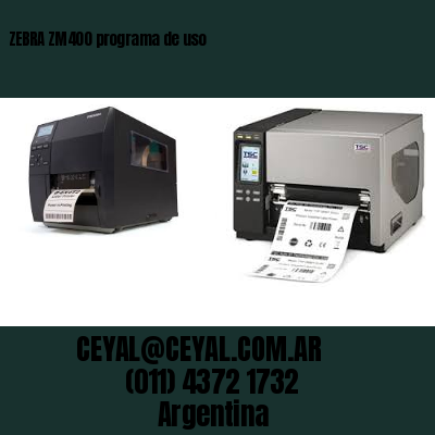 ZEBRA ZM400 programa de uso
