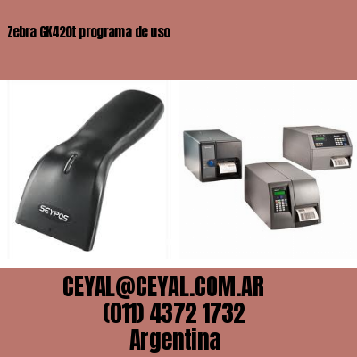 Zebra GK420t programa de uso