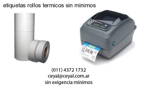 etiquetas rollos termicos sin minimos