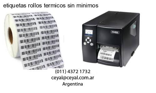 etiquetas rollos termicos sin minimos