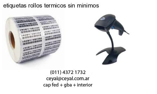 etiquetas rollos termicos sin minimos