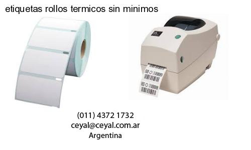 etiquetas rollos termicos sin minimos