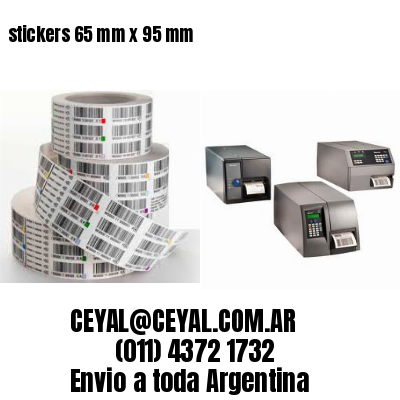 stickers 65 mm x 95 mm	