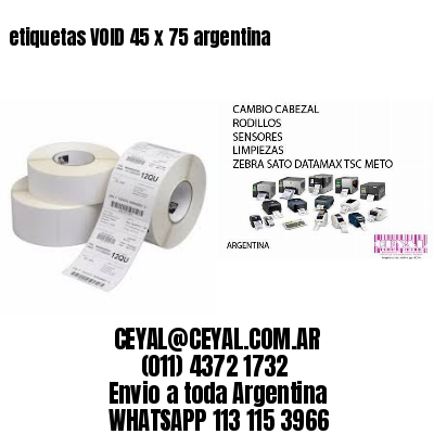 etiquetas VOID 45 x 75 argentina