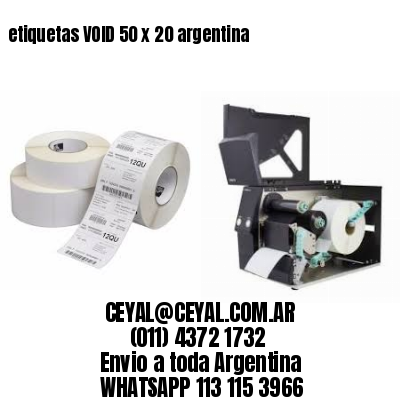 etiquetas VOID 50 x 20 argentina
