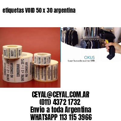 etiquetas VOID 50 x 30 argentina