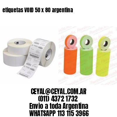 etiquetas VOID 50 x 80 argentina