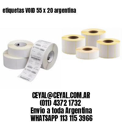 etiquetas VOID 55 x 20 argentina