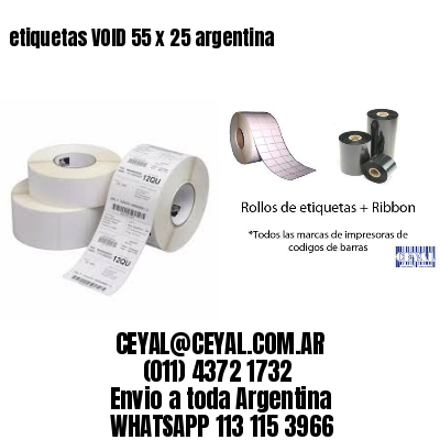 etiquetas VOID 55 x 25 argentina