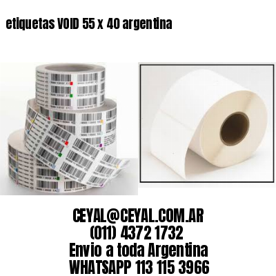 etiquetas VOID 55 x 40 argentina
