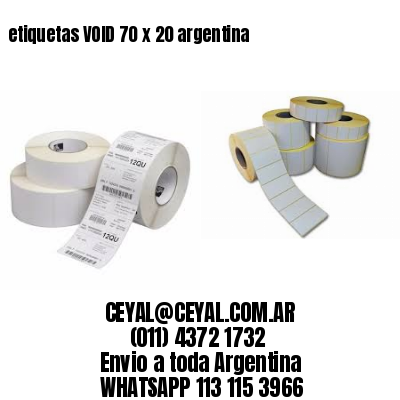 etiquetas VOID 70 x 20 argentina	