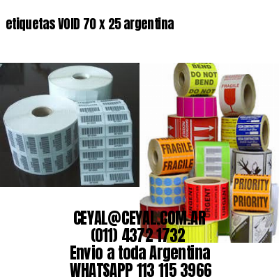 etiquetas VOID 70 x 25 argentina	