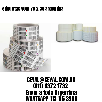 etiquetas VOID 70 x 30 argentina