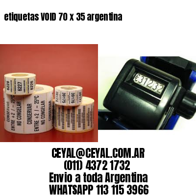 etiquetas VOID 70 x 35 argentina	