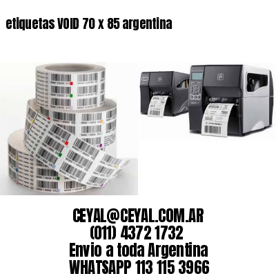 etiquetas VOID 70 x 85 argentina