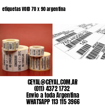etiquetas VOID 70 x 90 argentina