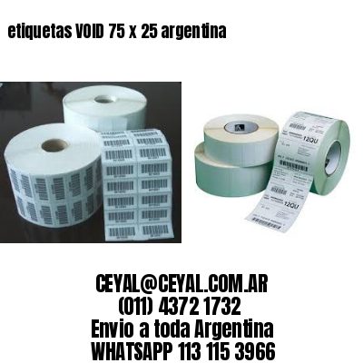 etiquetas VOID 75 x 25 argentina