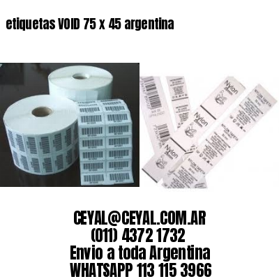 etiquetas VOID 75 x 45 argentina