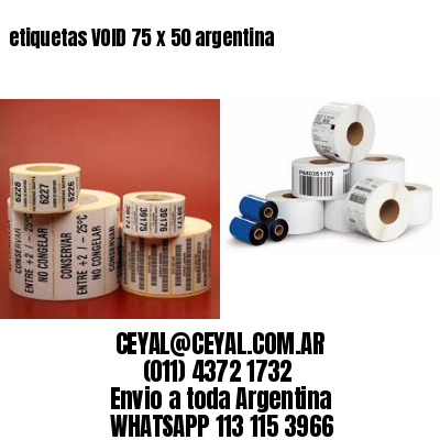 etiquetas VOID 75 x 50 argentina