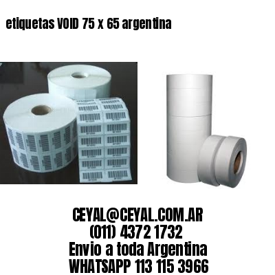 etiquetas VOID 75 x 65 argentina