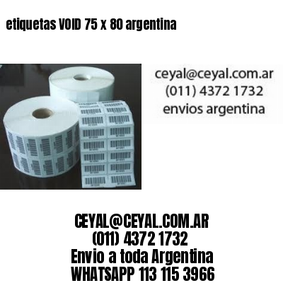 etiquetas VOID 75 x 80 argentina