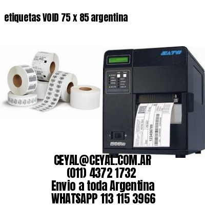 etiquetas VOID 75 x 85 argentina
