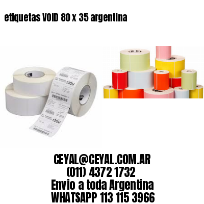 etiquetas VOID 80 x 35 argentina