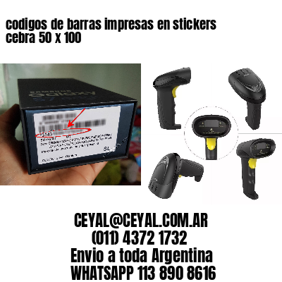 codigos de barras impresas en stickers cebra 50 x 100