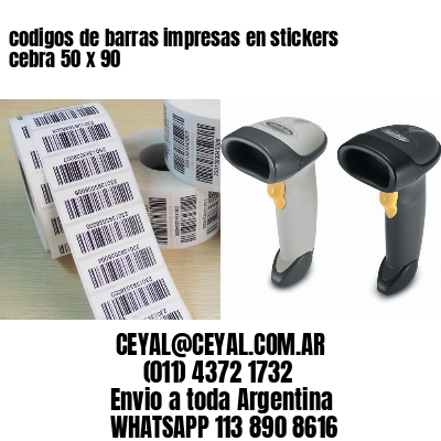 codigos de barras impresas en stickers cebra 50 x 90