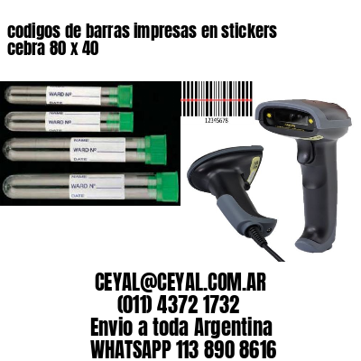 codigos de barras impresas en stickers cebra 80 x 40