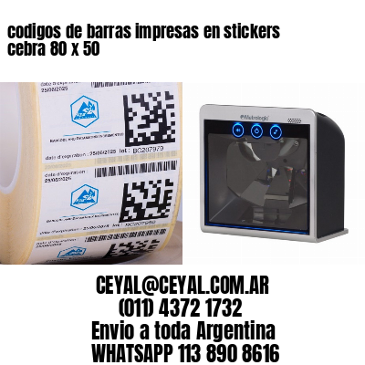 codigos de barras impresas en stickers cebra 80 x 50