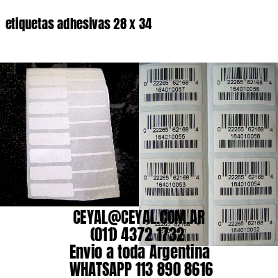 etiquetas adhesivas 28 x 34