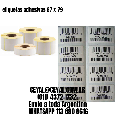 etiquetas adhesivas 67 x 79