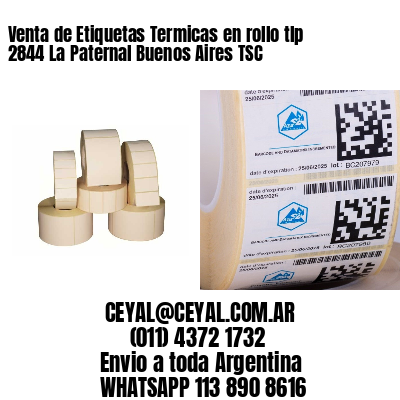 Venta de Etiquetas Termicas en rollo tlp 2844 La Paternal Buenos Aires TSC