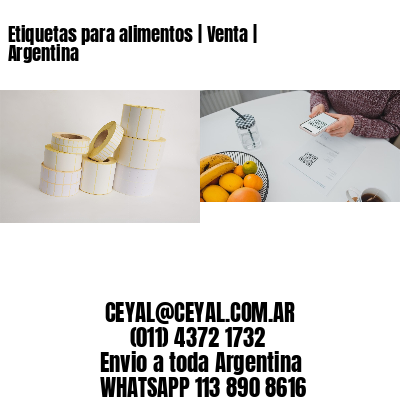 Etiquetas para alimentos | Venta | Argentina